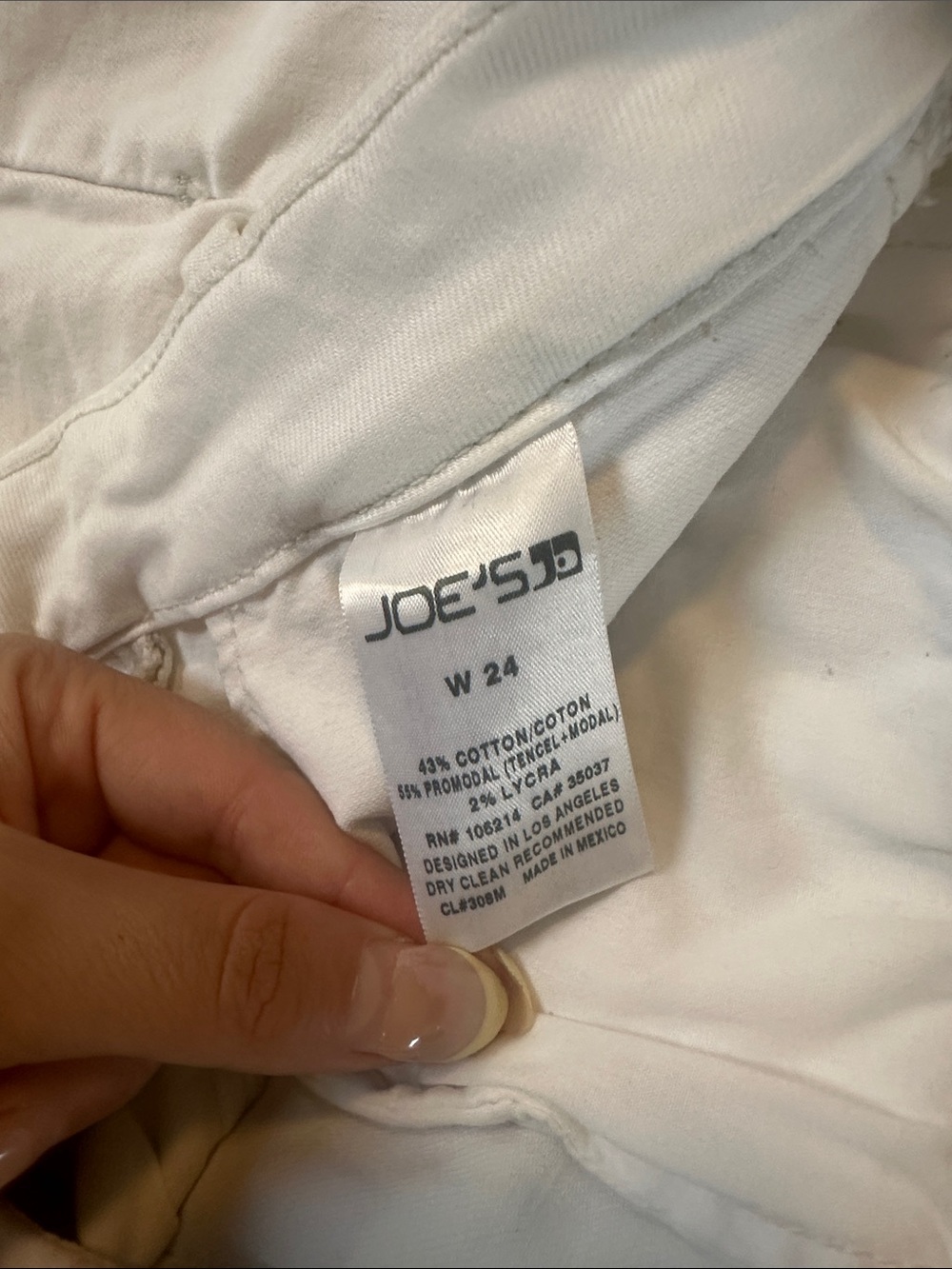 Joe's Jeans Cream High-Waist Tailored Shorts - Picture 5 of 5